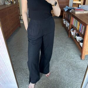 Old Navy Black Linen Women's Pants